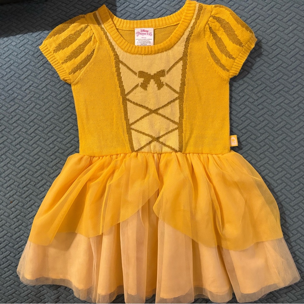 Disney Princess Belle Yellow Kids Costume Dress